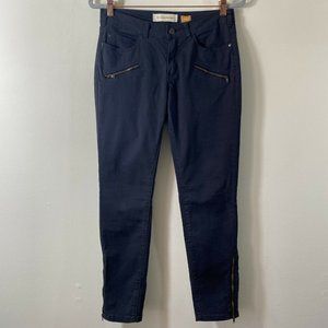 Anthropologie Pilcro Moto Ankle Zip Skinny Pants